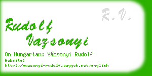rudolf vazsonyi business card