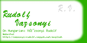 rudolf vazsonyi business card